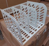 Лоток вертик 3 отд литой белый 18