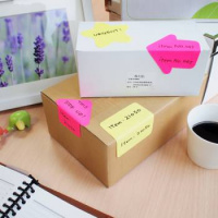 Бумага для заметок клейкая Фигурная 50 л клей по периметру