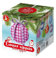 Елочная игрушка своими руками (Медальон розовый)