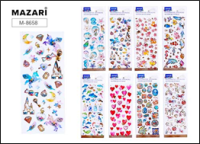 Наклейки ПВХ Ассорти 7*20см  М-8658