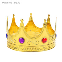 Корона Король с камнями цвет золото 3053491