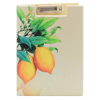 Планшет-папка А4 пвх лимон/бежевый