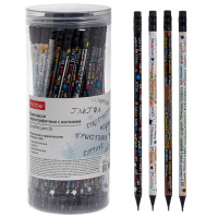 Карандаш чернограф НВ Hatber Вспомнить все Правописание с ластиком 090622