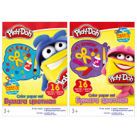 Цвет бумага А4 16л/16цв односторон Play-Doh 8цв + 4 металлизир + 4 флуоресцент PD1/2 