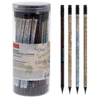 Карандаш чернограф НВ Hatber Вспомнить все Математика с ластиком 090620