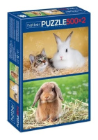 Пазлы 500+500 Пушистые друзья 2 картинки