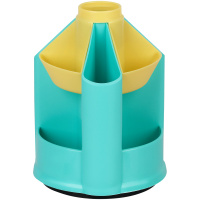 Органайзер Mini desk мятный/желтый вращающ ОР-31785