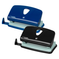 Дырокол 10 лист металл с линейкой ассорти