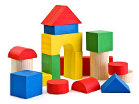 Конструктор томик Цветной деревянный 26 деталей