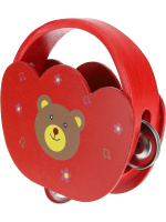 Бубен деревянный Мишка 15см 