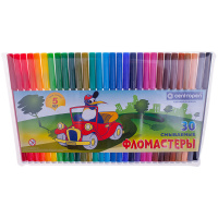 Фломастеры 30цв Centropen Пингвины смываемые