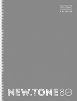 Тетр А4 80 л лин спираль pastel Серый жемчуг многоуровневая перфорация 067705