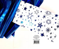 Конверт фольгированный Синие звезды КФ 36