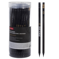 Карандаш чернограф НВ Hatber Символы России с ластиком 092652