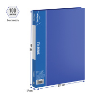 Папка А4 скоросшиватель 17 мм 0,70 мм Standard ассорти карман