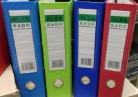 Папка арочная PVC/бумага А4 80мм Голубой