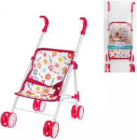 Коляска для кукол складная Фантазия малиновая 32*23*46см 67325