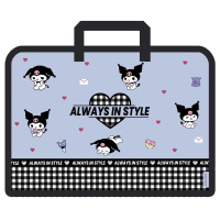 Папка А4 для тетр молния сверху с ручками пластик Куроми 34*24*15