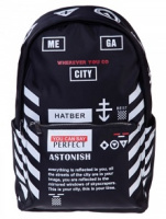 Рюкзак Hatber 45*32*15см Городской Спорт-шик Черный полиэстер 1 отделение 3 кармана 1 потайной