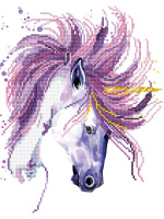 Алмазная мозаика 30*40 Единорог (без подрамника, стразы круглые, стилус)