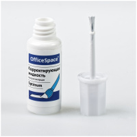 Корректор жидкость с кистью 15 мл OfficeSpace "Optimum" на растворителе