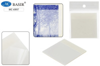 Бумага для заметок пластиковая, белая тонированная 75*75 45 л МС-6997