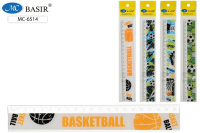 Линейка 20см пластик Спорт МС-6514