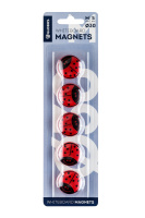 Магнит для доски набор 5шт 30 мм Божья коровка