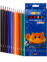 Карандаш 12 цв Проф-Пресс Котенок Мяу пластик КЦ-2621