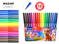 Фломастеры 18цв Mazari Котик М-5046-18