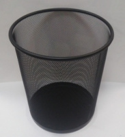 Корзина для бумаг 07 л металл сетка круглая черная