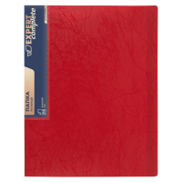 Папка А4 4 кольца 25 мм 0,7 мм Expert волокно Красная