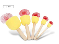 Кисть-спонж поролон 4 шт D=4,3,2,1,5 см М-9951