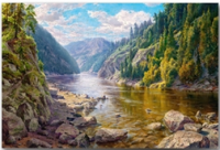 Пазлы дерево 139 дет Горная речка