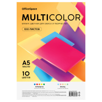 Бумага А5 100 л 10 цв 80 гр Multicolor