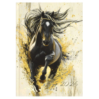 Ежедневник 2026г А5 160л Вороной конь тв 71535