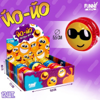 Игрушка йо-йо Смайлик 5.5 см в асс свет батарейки в компл 
