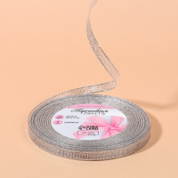 Лента парчовая серебряная 6 мм 23м ± 1м 