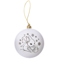 Елочная игрушка своими руками (Шар Кролик)