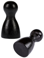 Фишка деревянная 2,5см для настольных игр черная P00804