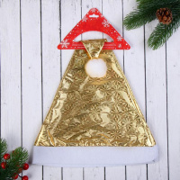 Колпак новогодний Солнечная голография 28*36 см золотой 5036060