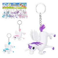 Брелок для ключей Единорог свет, звук 7*7см 3 цвета