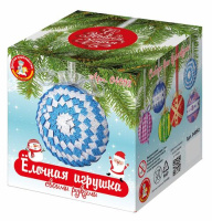 Елочная игрушка своими руками (Медальон серебристо-голубой)