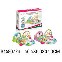 Коврик детский с погремушками на батарейках свет+звук 287929