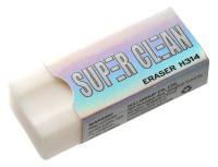 Ластик Deli прямоугольный Super Clean 41x17x10мм ПВХ белый EH314