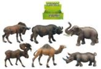 Дикое животное 6 видов слон, гну, лось, единорог, буйвол, верблюд