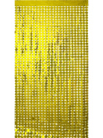 Дождик фольгированный для фотозоны Карнавал 1*2м 2шт золотистый ДЖ-7519