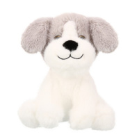 Мягкая игрушка Собака серо-белая 20см