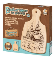 Выжигание по дереву разделочная доска Зимняя сказка