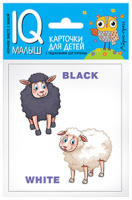 Карточки умный малыш English Противоположности 14 цветных карточек